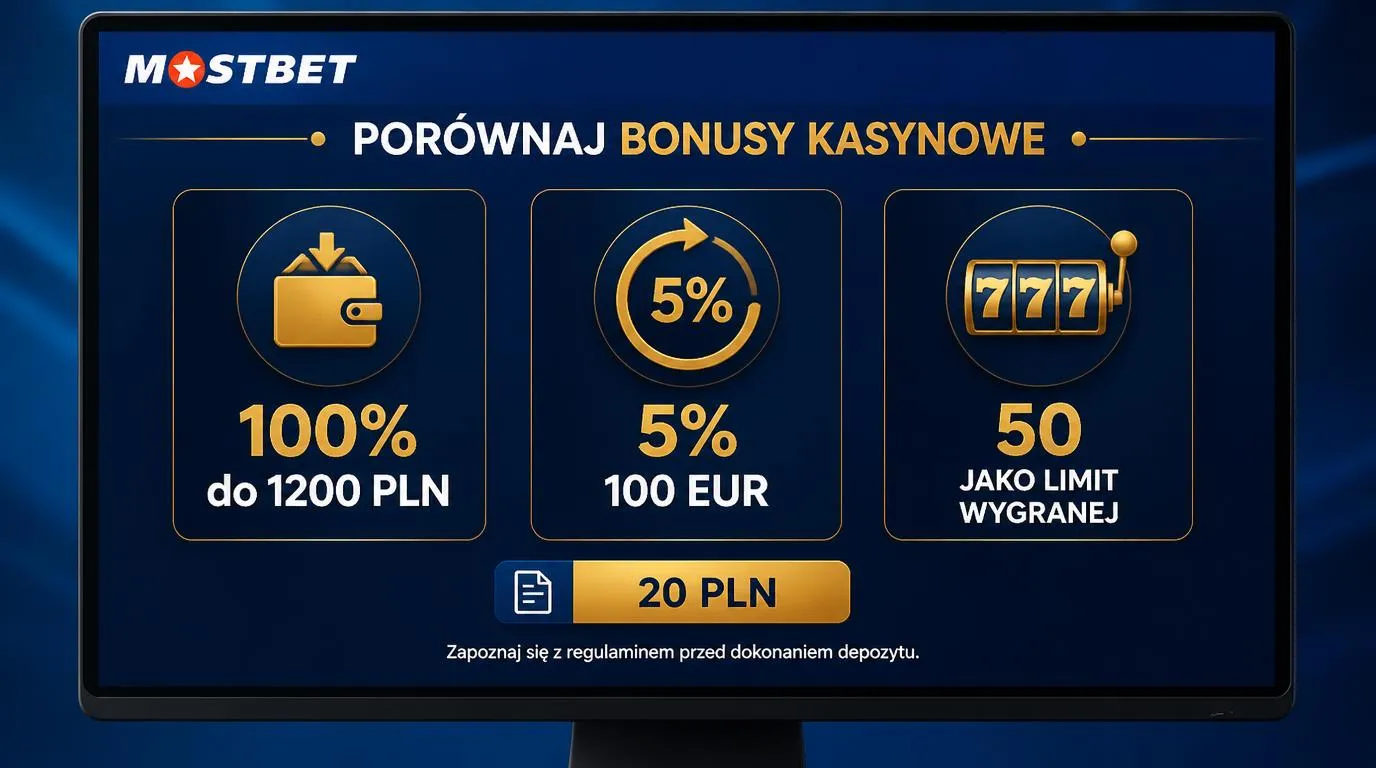 Porównanie bonusu powitalnego, cashbacku i darmowych spinów na ekranie platformy kasyna online
